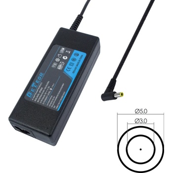 DeTech Адаптер DeTech for Samsung 40W 19V/2.1A 5.0*3.0 with pin inside - 285 (de-285)