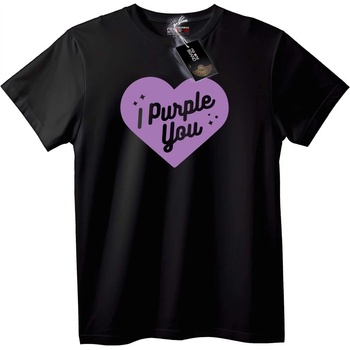 NOONEBRAND Тениска със сърце 'I Purple You' - M, White