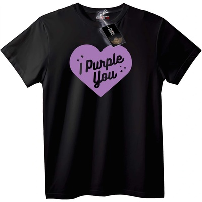 NOONEBRAND Тениска със сърце 'I Purple You' - M, White