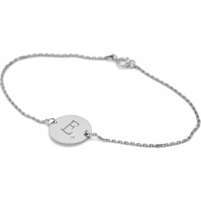 Eppi Platinový náramok s diamantom a gravírom písmena Berul BR41230