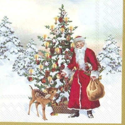 Villeroy & Boch Ubrousky santa u stromku WINTER SPECIALS 33x33cm