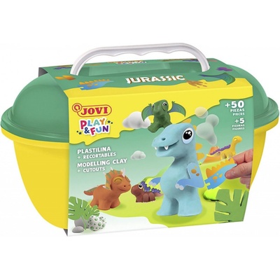 Jovi PLAY&FUN plastelína kufřík 50ks Jurassic