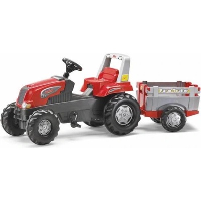 Rolly Toys Педално тракторче Rolly Junior RT с ремарке червено-сиво