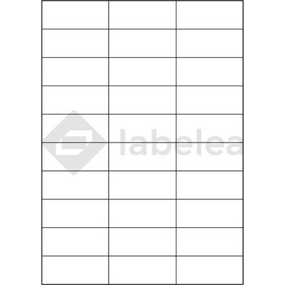 Labelea Samolepiace etikety 70x29,7 mm biele papierové, na hárku A4, pre laserovú a atramentovú tlač, Farba etikiet Biela, Počet hárkov v balení 1000 EPM070029W030J