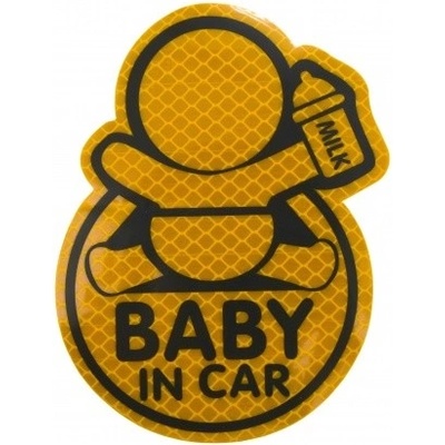 Compass Dekor samolepící BABY IN CAR žlutý, 34321