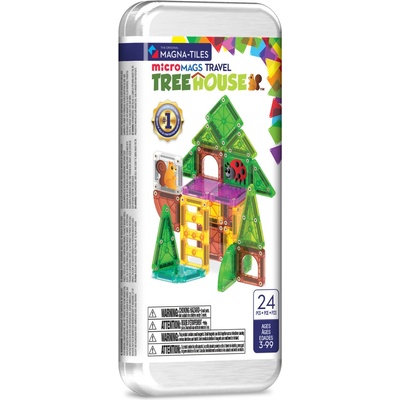 MAGNA-TILES Magnetická stavebnica microMAGS Treehouse Travel Set 24 ks