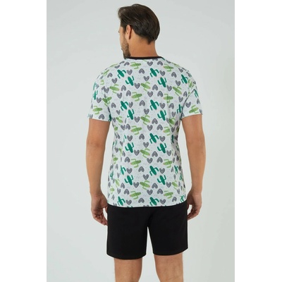 Italian Fashion Picos pánské pyžamo krátké bílo černé