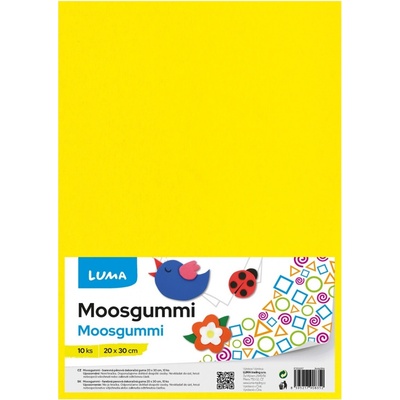 Moosgummi Luma A4, žlutá, 10ks