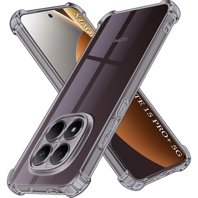 Techsuit Калъф за Xiaomi Redmi Note 15 Pro+ 5G / Poco M8 Pro 5G - Shockproof Clear Silicone - Techsuit - Черен дим
