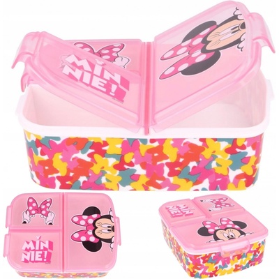 Stor delený plastový box na desiatu Minnie Mouse Butterfly 51120