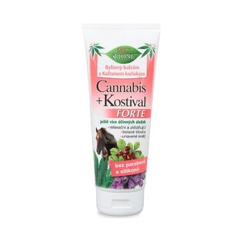 Bione Cosmetics Cannabis + Kostival Forte bylinný balzam s pagaštanom konským 200 ml