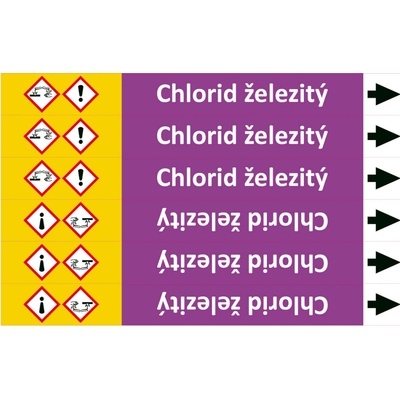 Nadrzenapalivo.cz Značení potrubí ISO 20560, chlorid železitý PZAL 007134