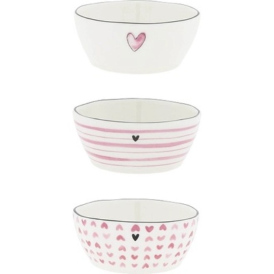 Bastion Collections Set 3 x Mini miska rose 3 x 9,5 x 4 cm LI-BOWL-SAUCE-025-RO