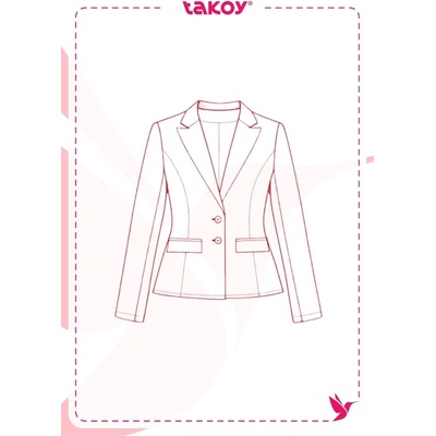 Takoy Elektronický PDF střih dámské sako z gabardénu Cassidy-40-46 – Zbozi.Blesk.cz