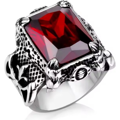 NNM пръстен Viking Jewellery - SS8-058R червен