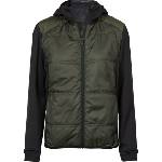 TEE JAYS TJ9113 / Дамско хибридно еластично яке с качулка - тъмнозелено/черно XL (189113zk604)