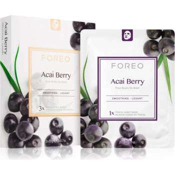 FOREO Farm to Face Sheet Mask Acai Berry антиоксидантна платнена маска 3x20ml