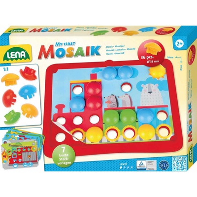 LENA Mozaika klobouček 35cm 36ks + předlohy 7 ks