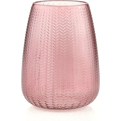 AmeliaHome Светлорозова стъклена ваза (височина 24 cm) Sevilla - AmeliaHome (130001229)