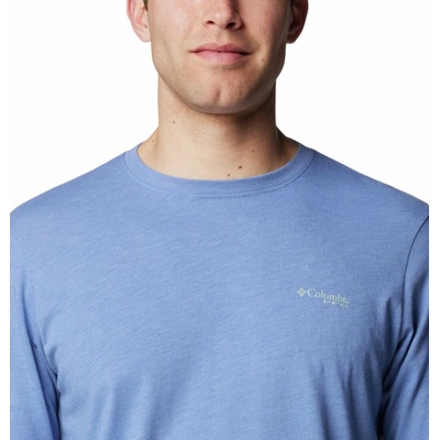 Columbia PFG Uncharted Tech Tee pánske tričko Bluebell Heather Reel Fly
