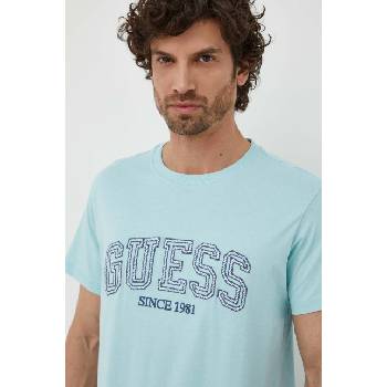 Guess Памучна тениска Guess в синьо с апликация M4GI62 I3Z14 (M4GI62.I3Z14)