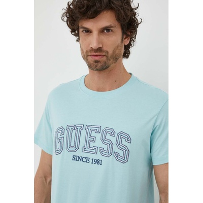 Guess Памучна тениска Guess в синьо с апликация M4GI62 I3Z14 (M4GI62.I3Z14)