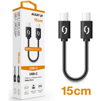 Datový kabel ALIGATOR POWER USB-C/USB-C 15cm