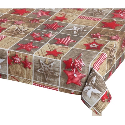 Bellatex Ubrus VÁNOCE Béžová Červená Bílá 50x50cm
