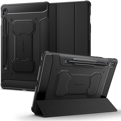 Spigen Противоударен Калъф за Samsung Tab S9 FE, Spigen Rugged Armor Pro Case, Черен (ACS06857)