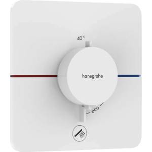 Hansgrohe ShowerSelect Comfort Q 1 функция, матово бяло, скрит термостатичен смесител за душ с допълнителен изход (15589700)