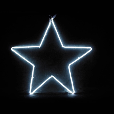 ACA Lighting Neonová hvězda do okna 12W studená bílá barva IP44