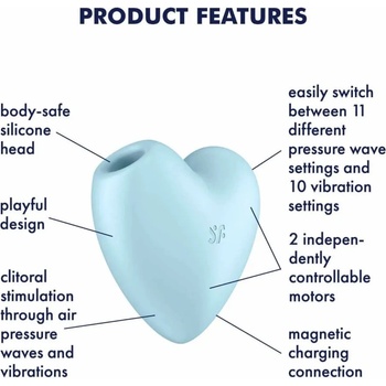Satisfyer Cutie Heart modrý