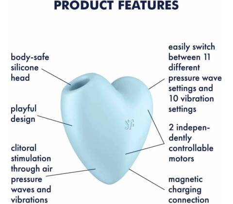 Satisfyer Cutie Heart modrý