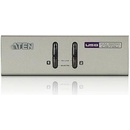 Aten CS-72U KVM switch USB 2PC audio, with custom cables 1,2m
