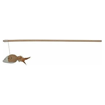 TRIXIE Udička myš s perím 50 cm
