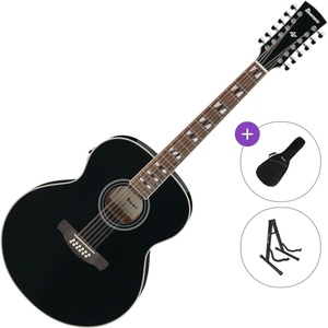Ibanez AJ7012M1E-BK Standard SET Black 12-струнна електро-акустична китара