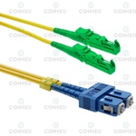Conneu Оптични пач корди E2000/APC - SC/UPC сингъл мод, дуплекс, 10м (CNFJ-E2ASCOS2DYE3mm-10)