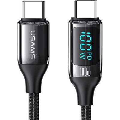 USAMS Кабел USAMS US-SJ546 U78 Type-C PD100W 1.2 метра / черен (US-SJ546)