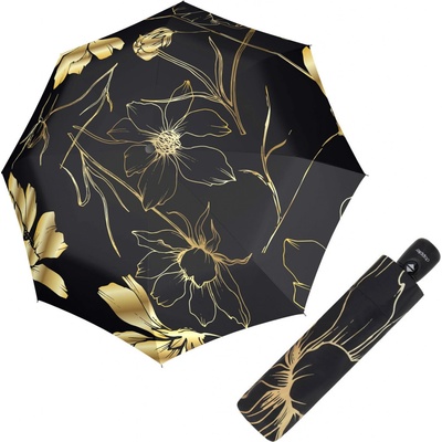 Doppler Fiber Magic Fiore dámský plně automatický deštník černý – Zboží Dáma