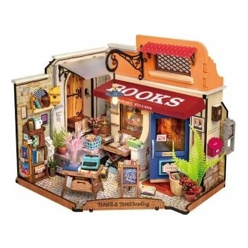 ROBOTIME Rolife DIY 3D dřevěné puzzle Knihkupectví na rohu 108 ks