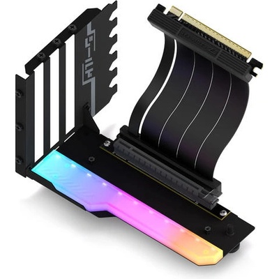 EZDIY Ezdiy-fab shield комплект за вертикален монтаж на видеокарта, argb Черен (yihpi344-2)