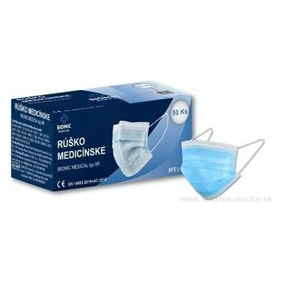 Biomic Medicínská rouška typ IIR modrá 50 ks