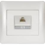 ELMARK Rhyme КОМПЮТЪРЕН КОНТАКТ rj45 (cat6e) БЯЛ МЕТАЛИК (112816e)