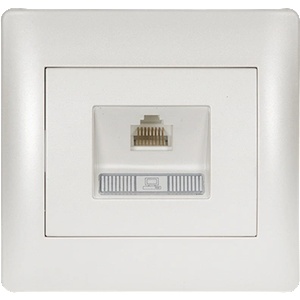 ELMARK Rhyme КОМПЮТЪРЕН КОНТАКТ rj45 (cat6e) БЯЛ МЕТАЛИК (112816e)