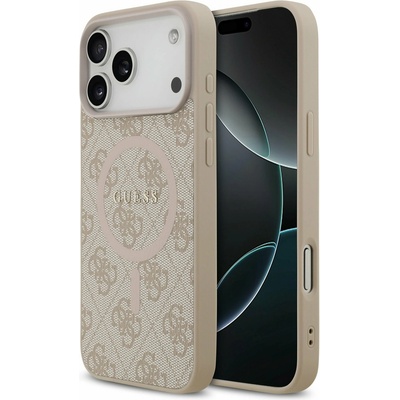 GUESS PU Leather 4G Colored Ring MagSafe Задний калъф за iPhone 17 Pro Max Pink Guess | Rozov | МЪЖЕ | UNI