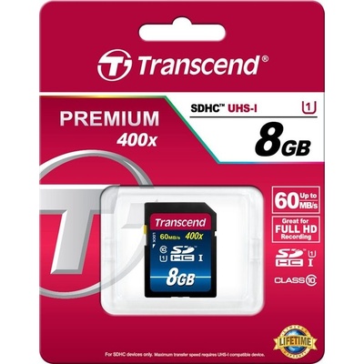 Transcend SDHC Premium 8GB UHS-I U1 TS8GSDU1