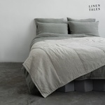 Linen Tales Ленена ватирана покривка за легло в естествен цвят 140x220 cm Melange - Linen Tales (LT-BQ-140x220-ML)