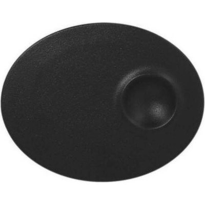 RAK Porcelain Talíř mělký s důlkem 18 x 10 cm černá RAK-NFMROP18BK