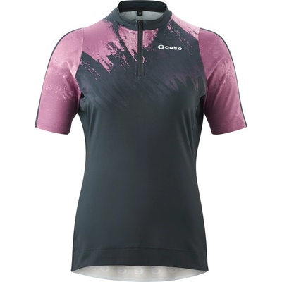 Gonso Дамска фланелка с къс ръкав за колоездене Gonso Women's Lesima Cycling jersey - Graphite - размер 40 (EU) (156-2101-0314)