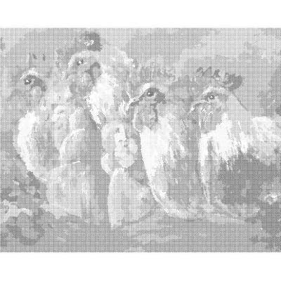 ZUTY Bodkovanie - KOHÚTI Rámovanie: bez rámu a bez vypnutia plátna, Rozmer: 40x50 cm